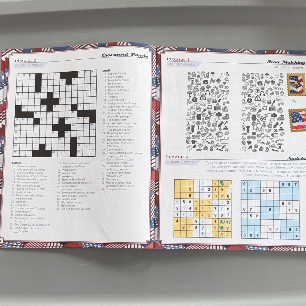 Good Time Crosswords Puzzle Book Set - Blue, Cream, Purple - Picture 14 of 16